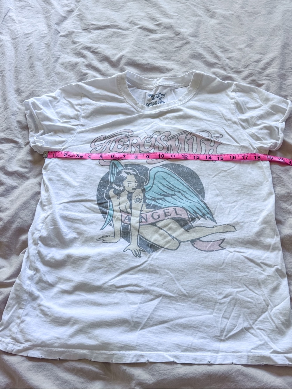 Recycled Karma Distressed Angel Aerosmith Tee - Picture 7 of 9